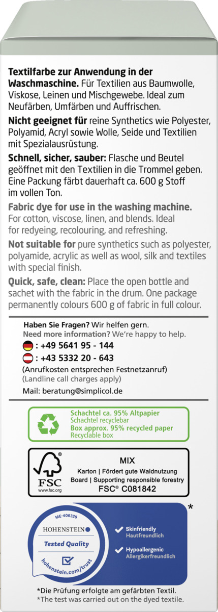 Bild 3 von simplicol Textilfarbe intensiv Salbei-Grün