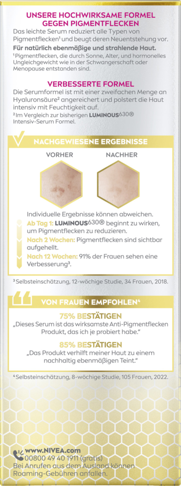 Bild 2 von NIVEA Cellular Luminous630° Anti-Pigmentflecken Intensiv-Serum