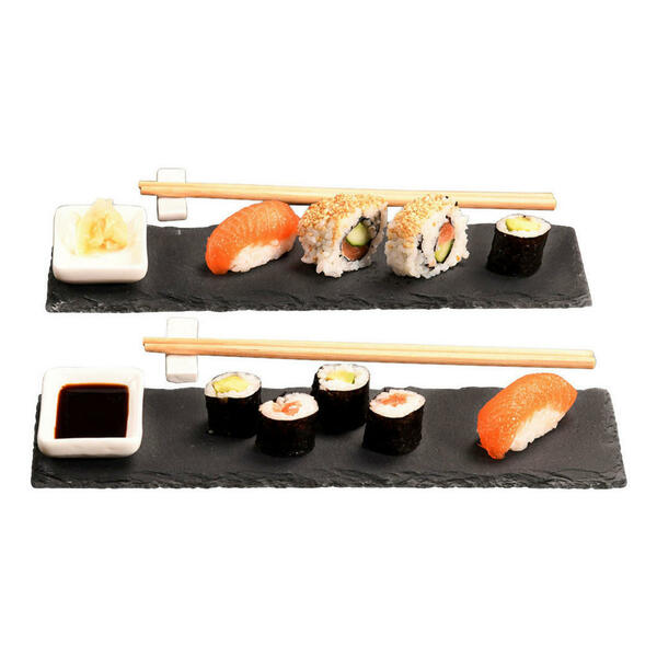 Bild 1 von Kesper Sushi-Set grau Schiefer B/L: ca. 10x30 cm