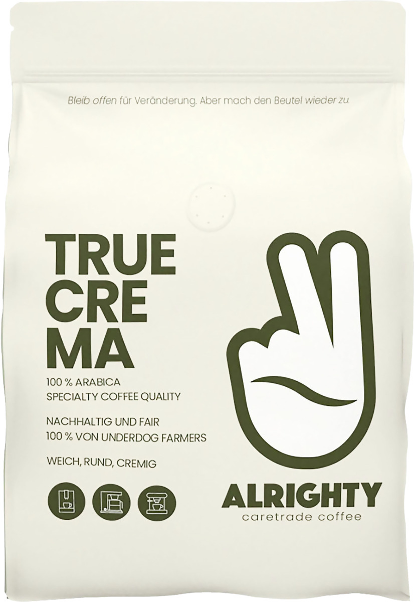 Bild 1 von ALRIGHTY True Crema Ganze Kaffeebohnen