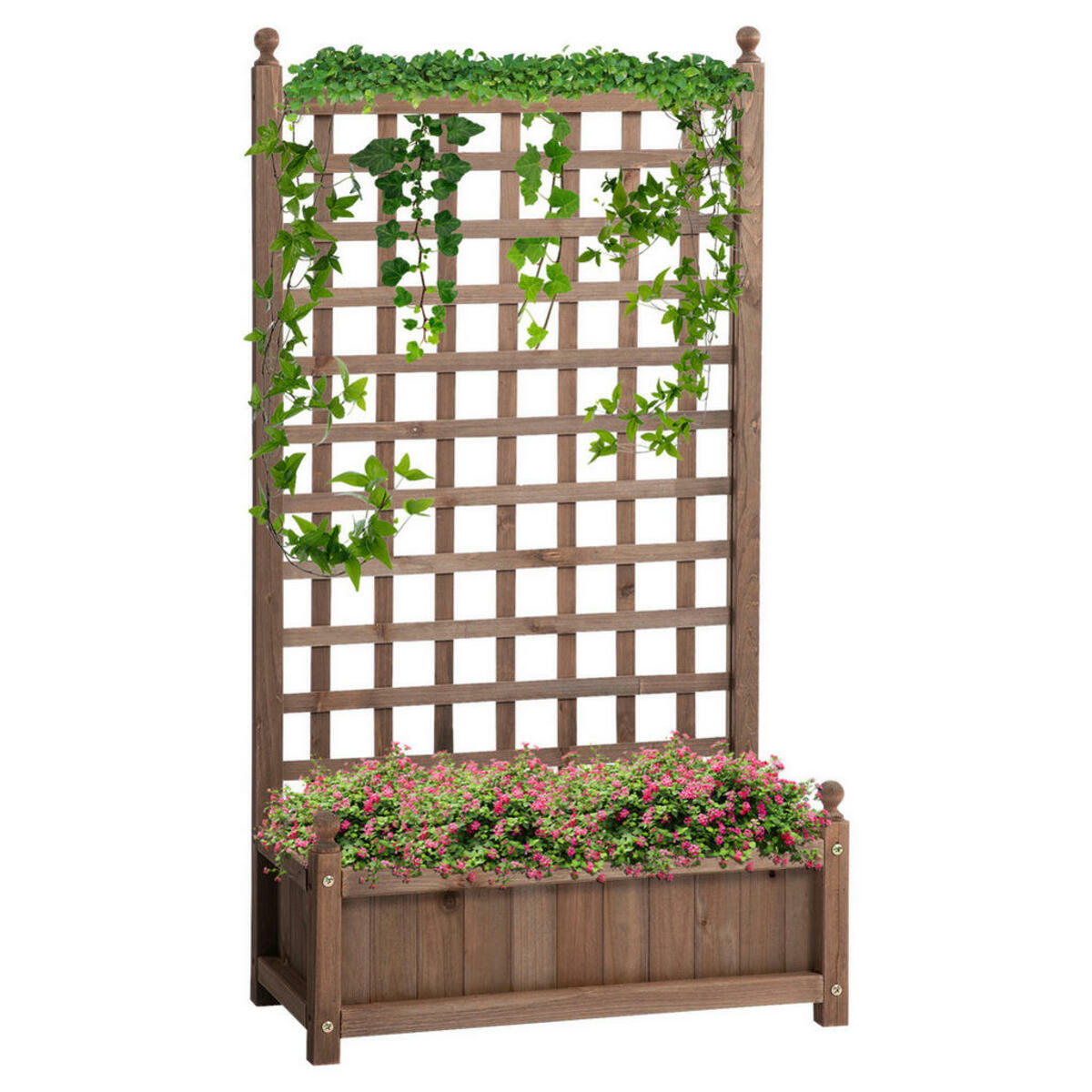 Bild 1 von Outsunny Pflanzkasten braun Holz B/H/L: ca. 28x120x64 cm