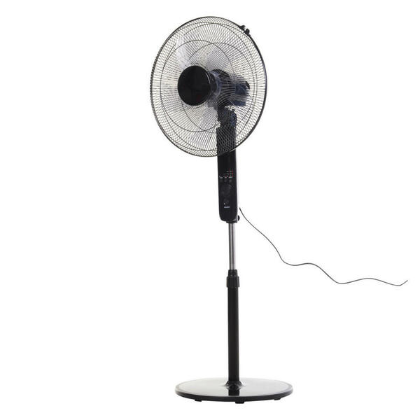 Bild 1 von HOMCOM Standventilator mit Fernbedienung schwarz Metall Kunststoff H/D: ca. 124x45 cm