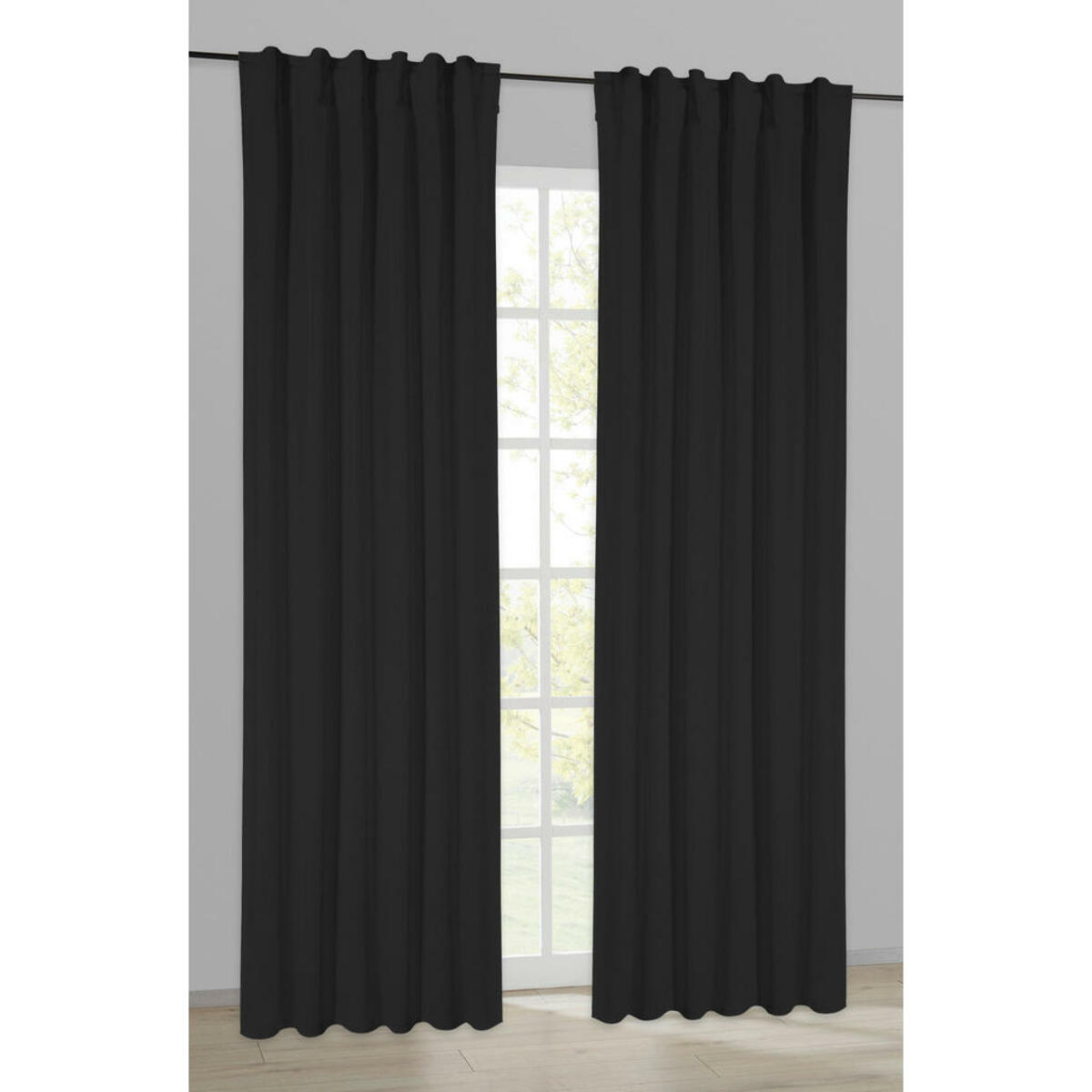 Bild 1 von Verdunklungsvorhang Kiruna schwarz B/L: ca. 140x245 cm