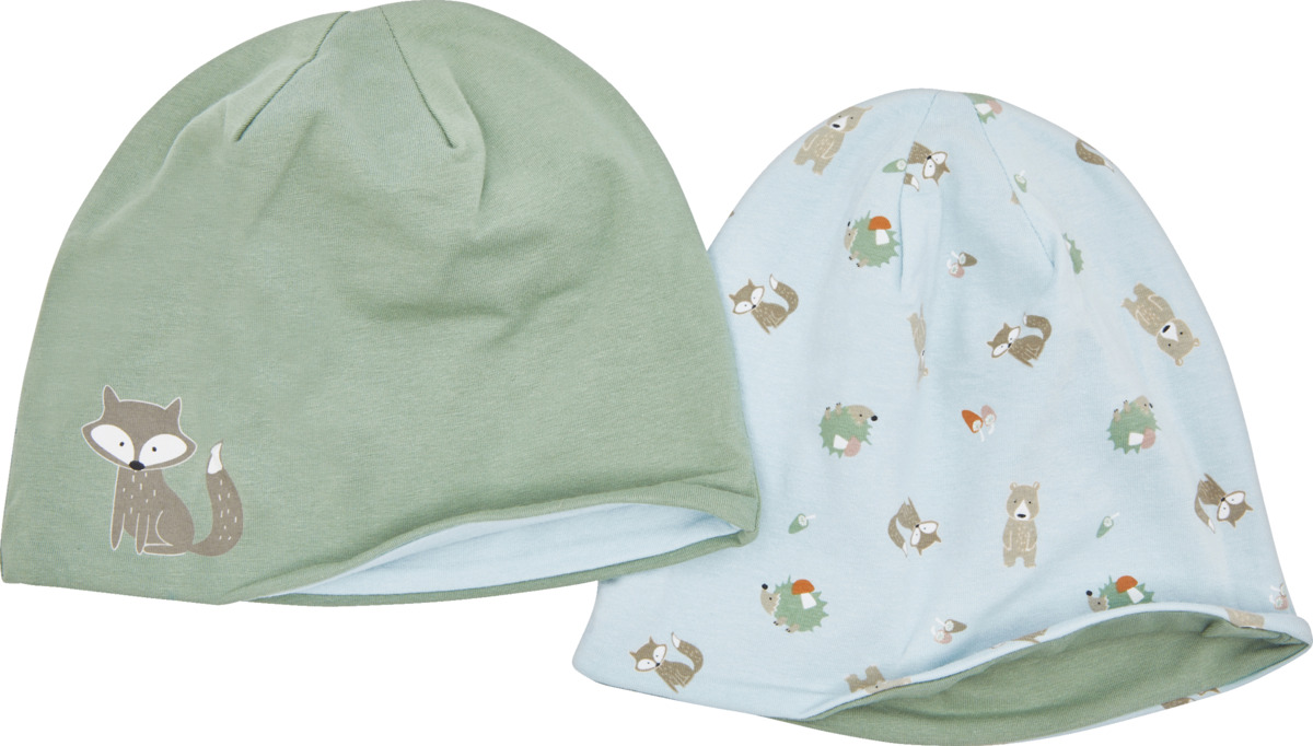 Bild 1 von IDEENWELT 2er-Set Kinder-Wendemützen Tiere