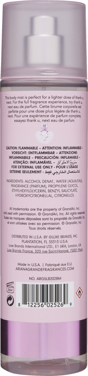 Bild 2 von Ariana Grande Body Mist Thank U next