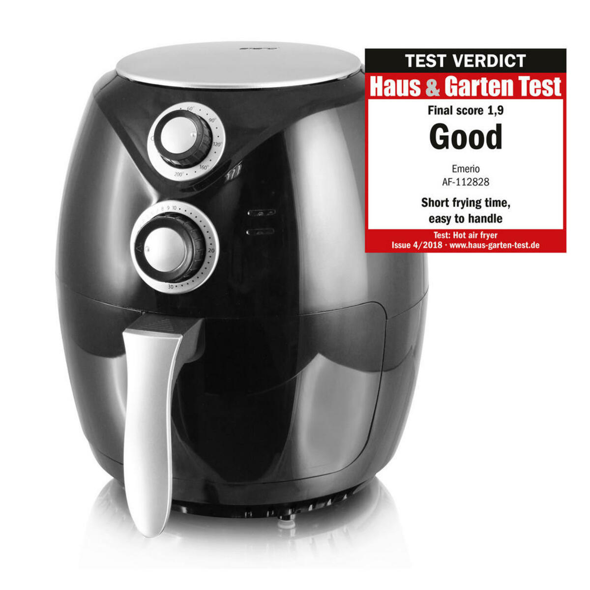 Bild 1 von Emerio Heißluftfritteuse AF-112828.12 schwarz Kunststoff ca. 3,6 l