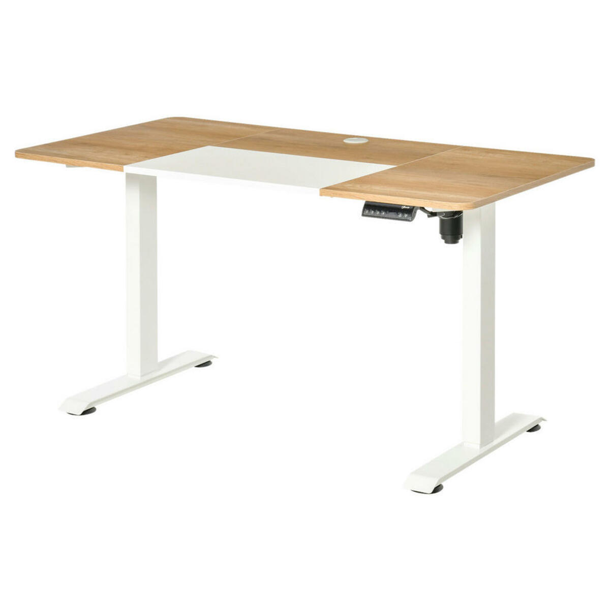 Bild 1 von Schreibtisch 920-071V90WT natur Holz Nachbildung weiß B/H/T: ca. 140x116x70 cm