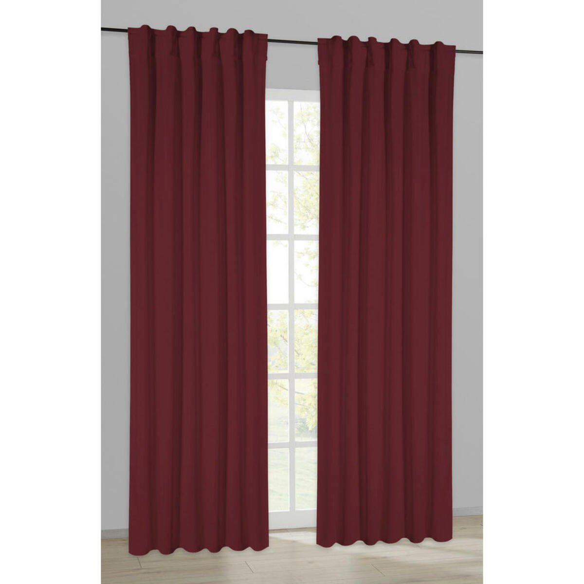 Bild 1 von Verdunklungsvorhang Kiruna weinrot B/L: ca. 140x245 cm