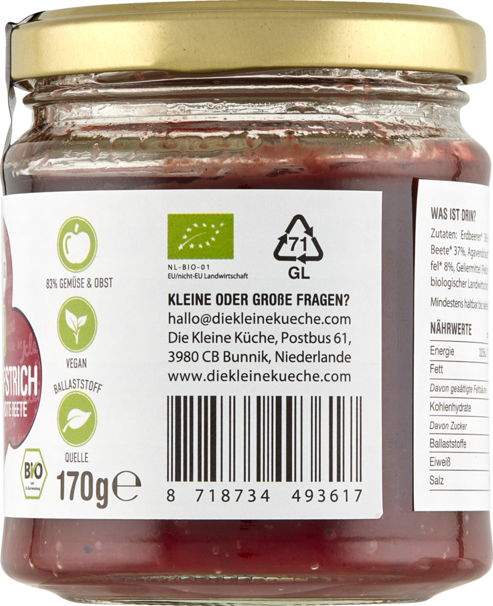 Bild 3 von Die Kleine Küche Bio Brotaufstrich Erdbeere & Rote Beete