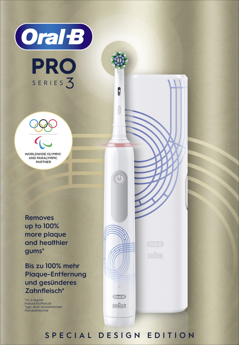 Bild 1 von Oral-B PRO 3 Elektrische Zahnbürste Olympia Special Edition mit Reiseetui