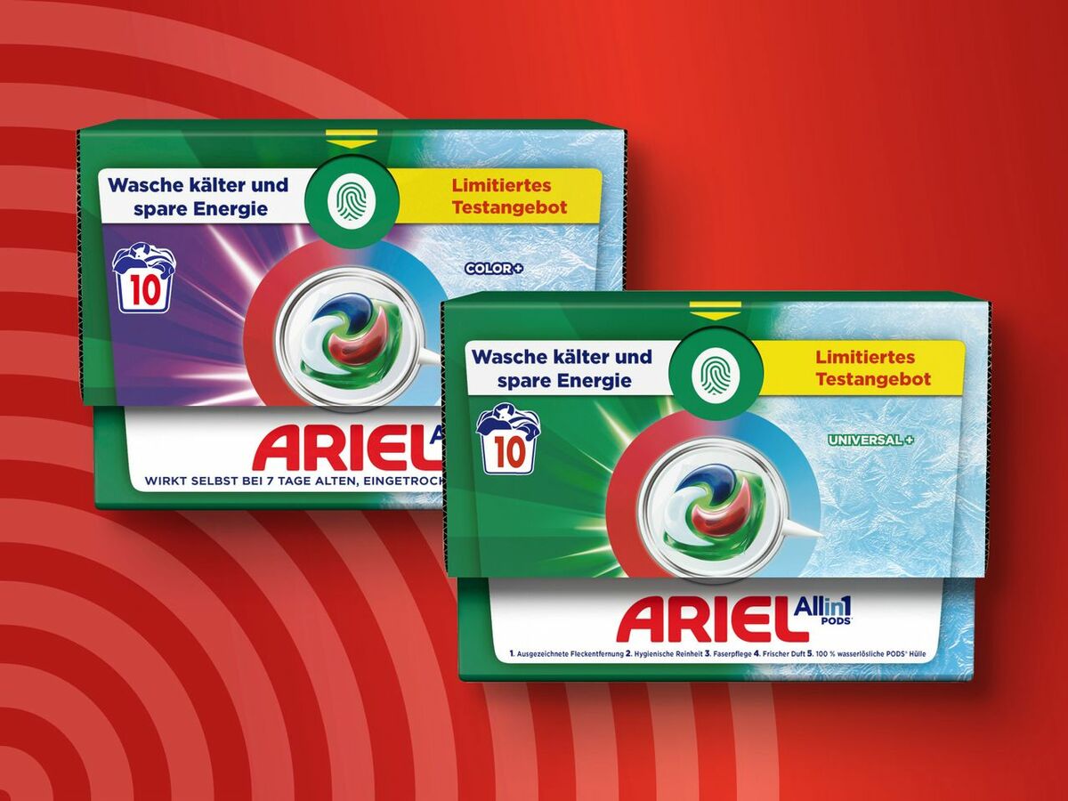 Ariel Allin1 Pods 10 Wäschen von Lidl ansehen!