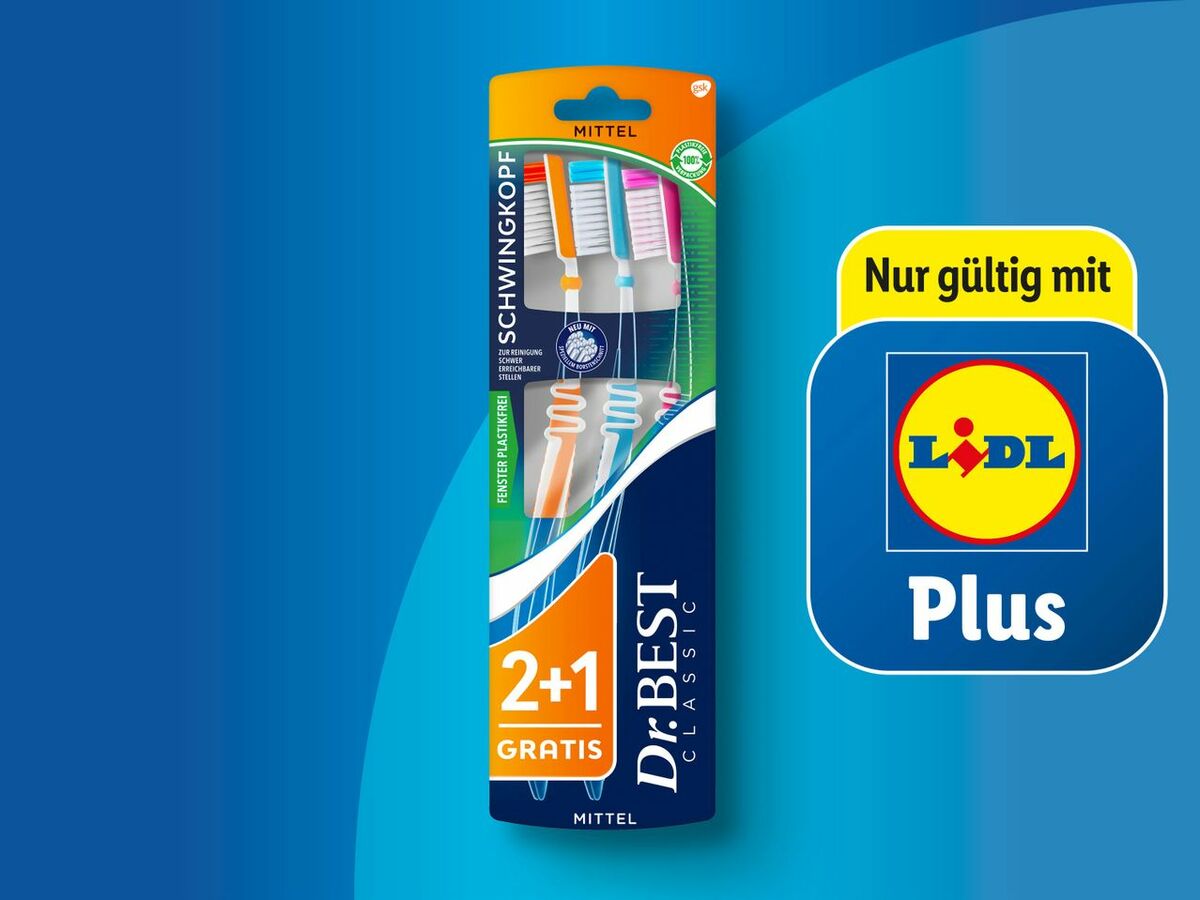 Bild 1 von Dr. Best Classic Zahnbürste 2+1