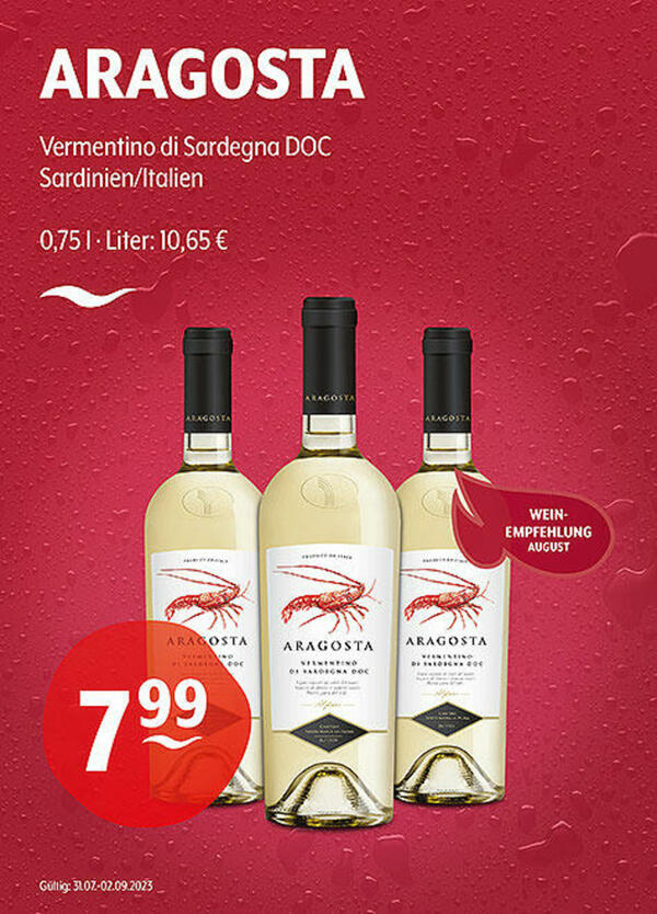 Bild 1 von ARAGOSTA Vermentino di Sardegna DOC
Sardinien/Italien