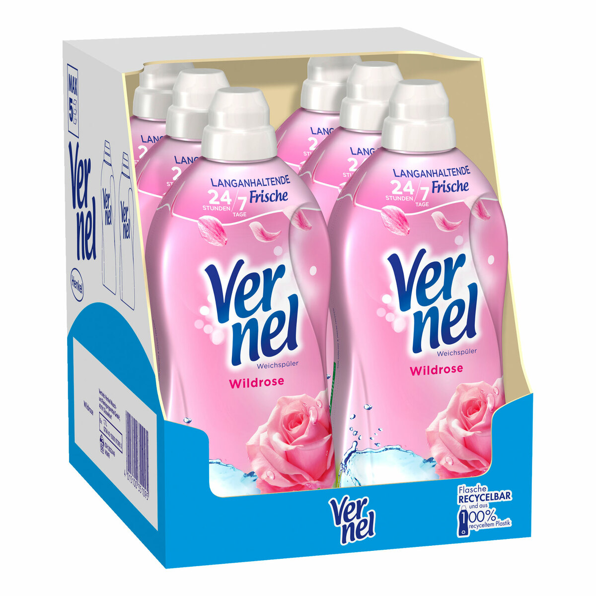 Bild 1 von Vernel Weichspüler Wild-Rose 1,7 Liter, 6er Pack