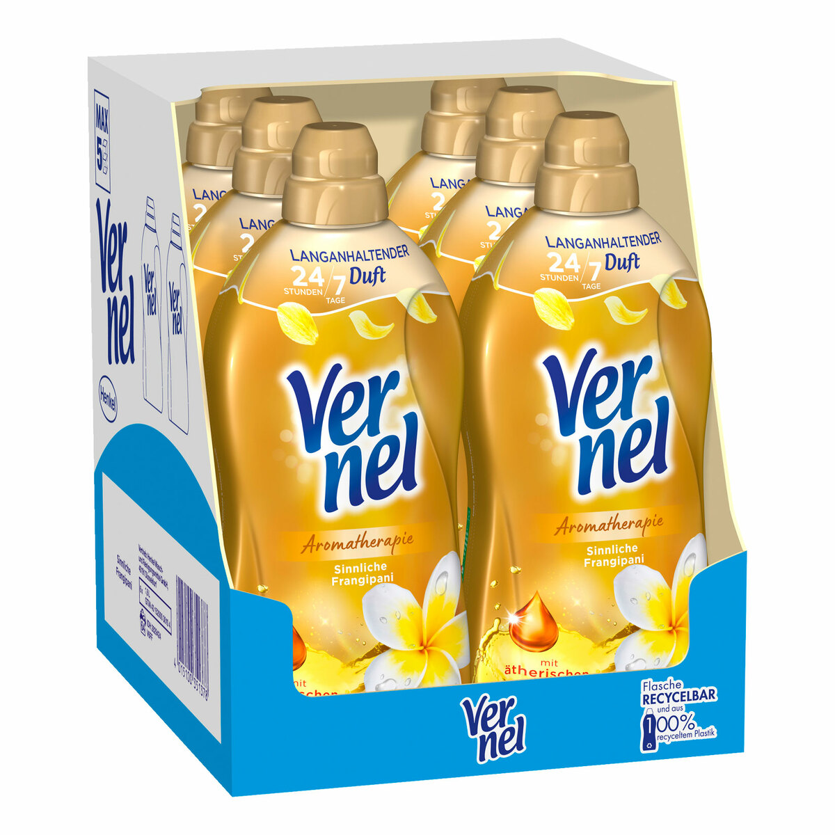 Bild 1 von Vernel Weichspüler Aromatherapie Sinnliche Frangipani 1,6 Liter, 6er Pack