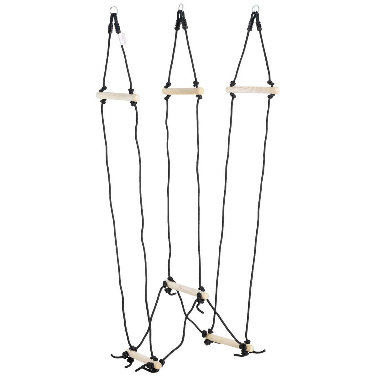 Bild 1 von Outsunny Kinder-Kletterleiter mit Holzsproßen natur 88L x 40B x 165H cm   kinder kletterleiter aus holz  strickleiter  hängeleiter