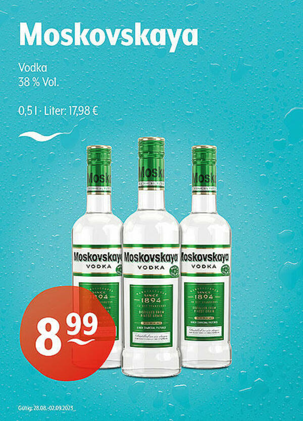 Bild 1 von Moskovskaya Vodka
38 % Vol.