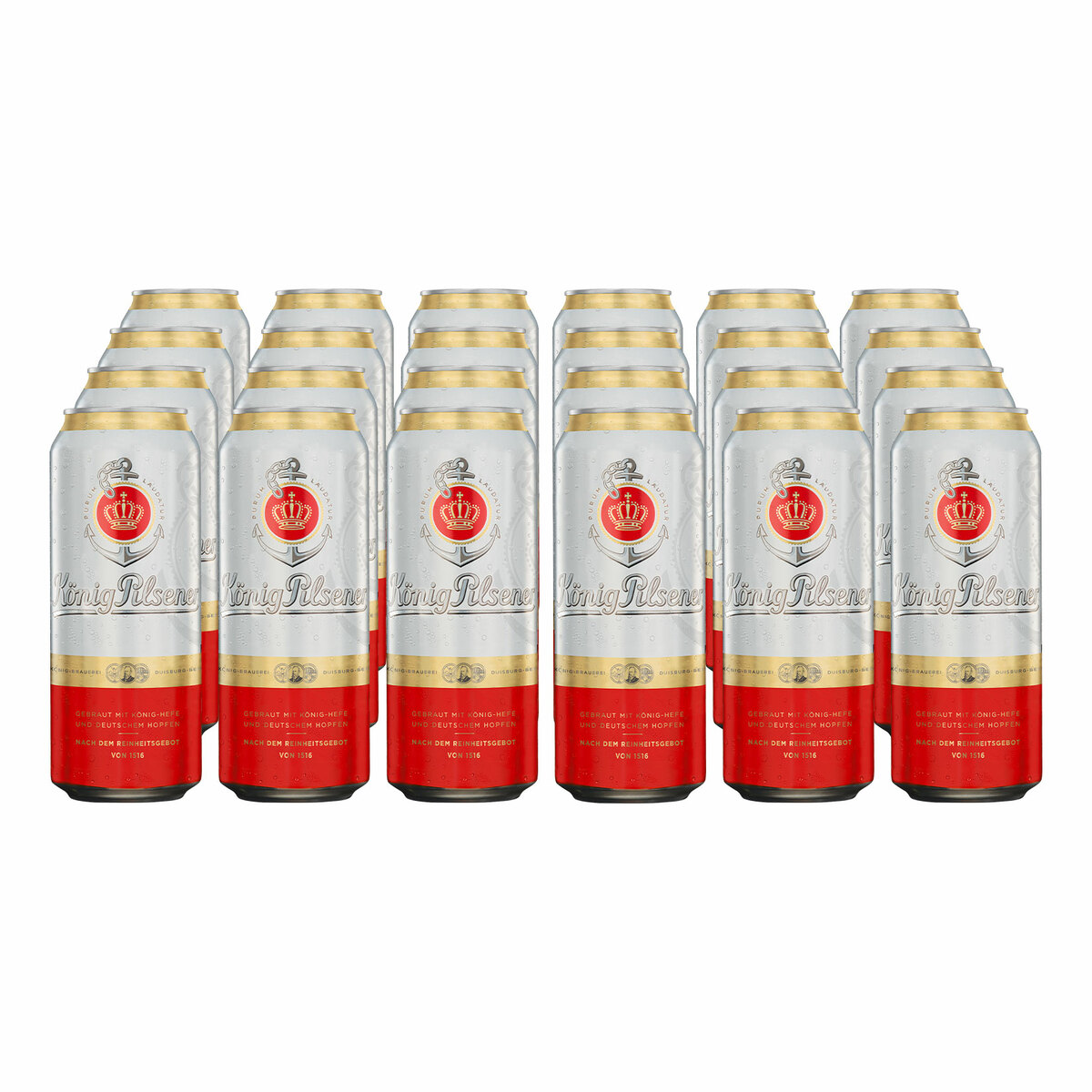 Bild 1 von König Pilsener 4,9 % vol 0,5 Liter Dose, 24er Pack
