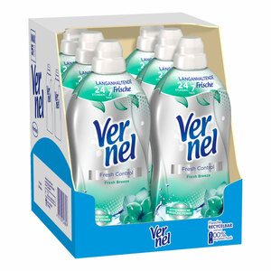 Vernel Weichspüler Fresh Control Fresh Breeze 1,6 Liter, 6er Pack