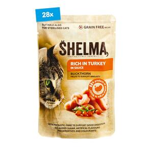 Shelma Katzennahrung Pouch Truthahn 85 g, 28er Pack