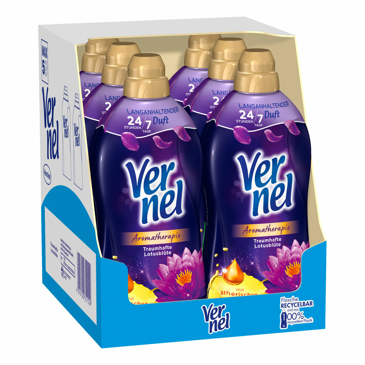 Bild 1 von Vernel Weichspüler Aromatherapie Traumhaft Lotusblüte 1,6 Liter, 6er Pack