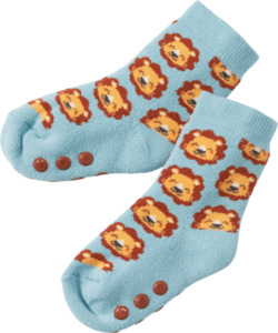 PUSBLU Kinder ABS Socken, Gr. 18/19, mit Baumwolle, blau
