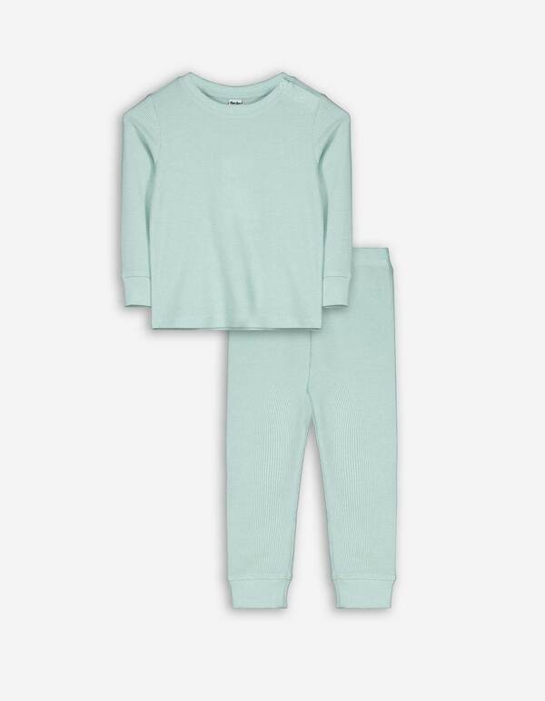 Bild 1 von Baby Set aus Langarmshirt und Leggings - einfarbig