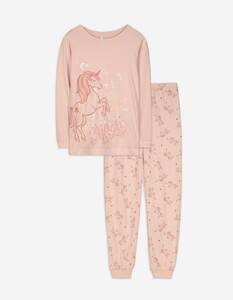 Kinder Pyjama Set aus Langarmshirt und Hose  - Allover-Print