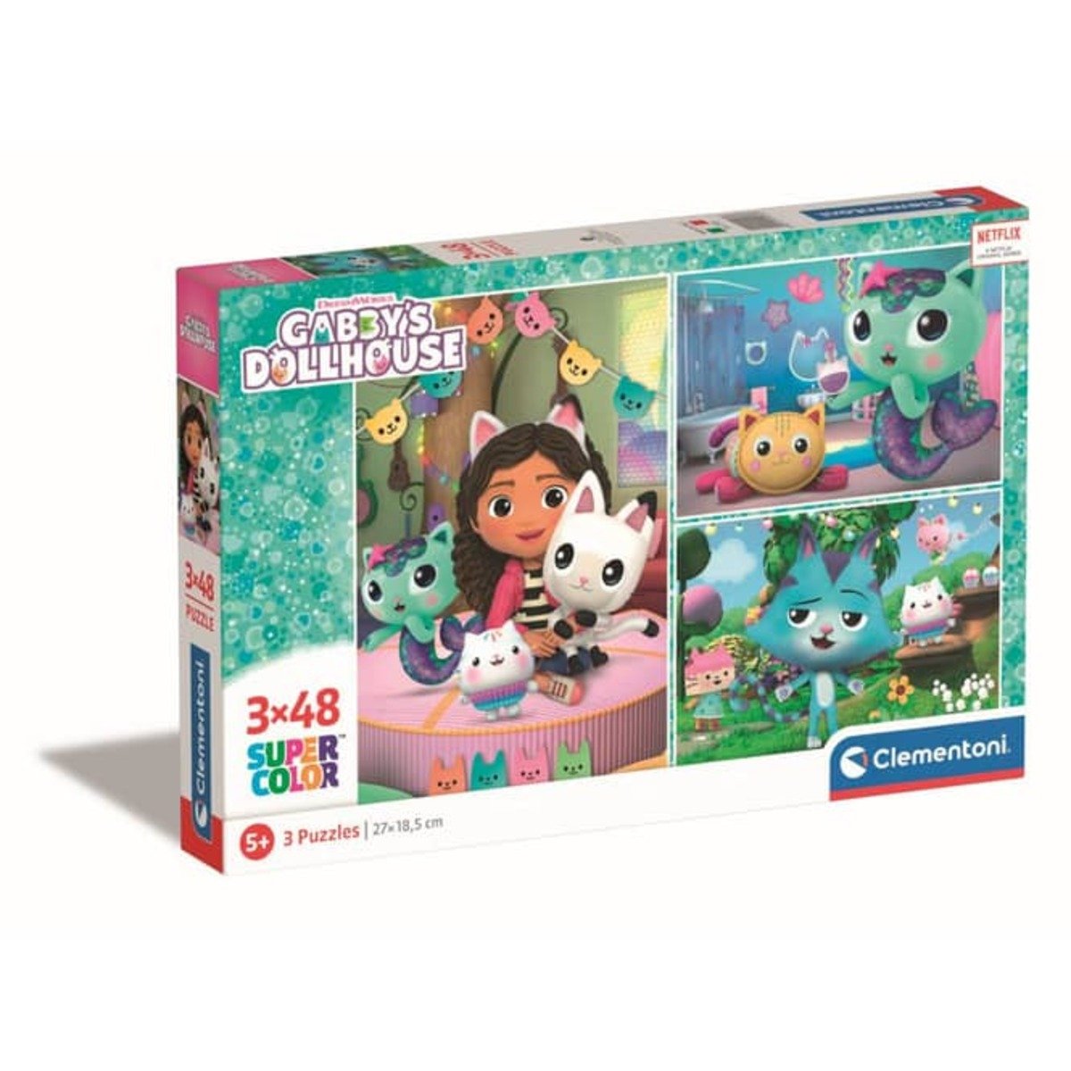 Gabby's Dollhouse - Puzzle - 3 X 48 Teile Von Rofu Für 7,99 € Ansehen!