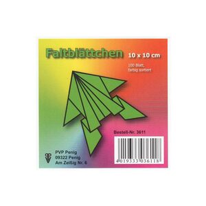 Faltblättchen für Origami 10 x 10 cm verschiedene Farben
