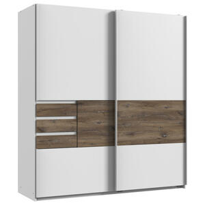 Modante SCHWEBETÜRENSCHRANK Weiß, Eiche