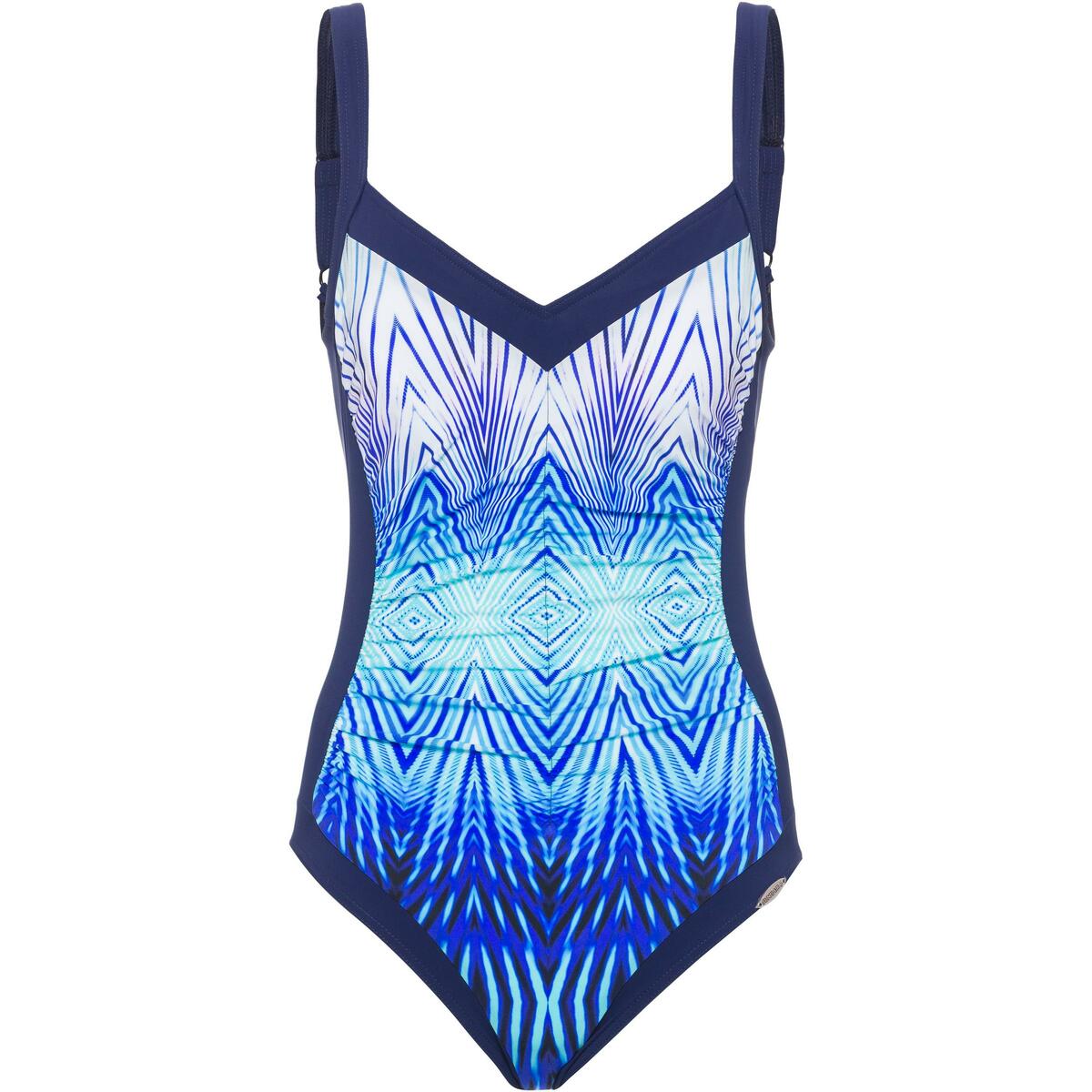 Badpakken Dames Vintage YNIQUE Dames Badpak één Stuk - V-hals Met Kruisbanden, Buikcontrole, 80% Polyamide 20% Elastaan Criss Cross Monokini