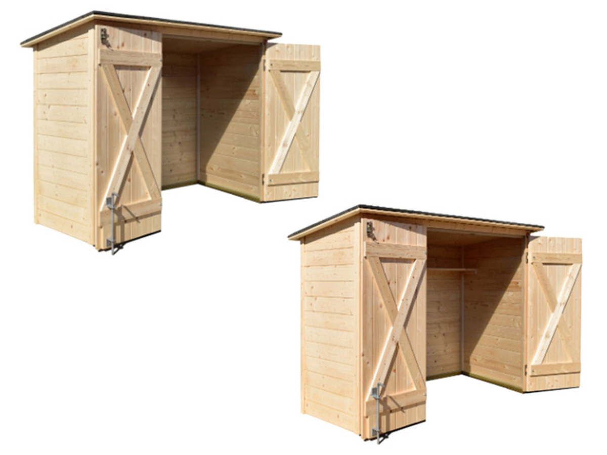 Bild 1 von WEKA Fahrrad-/Mülltonnenbox »367«, aus Fichtenholz, 205 x 84 x 151 cm