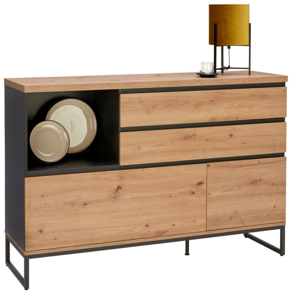 Bild 1 von Voleo SIDEBOARD Anthrazit, Eiche Artisan