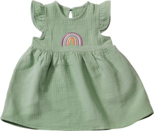 ALANA Baby Kleid, Gr. 74, aus Bio-Baumwolle, grün