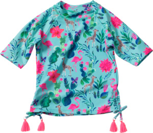 PUSBLU Kinder UV Shirt, Gr. 104, türkis, pink