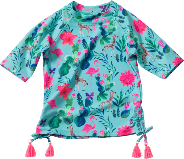 Bild 1 von PUSBLU Kinder UV Shirt, Gr. 104, türkis, pink