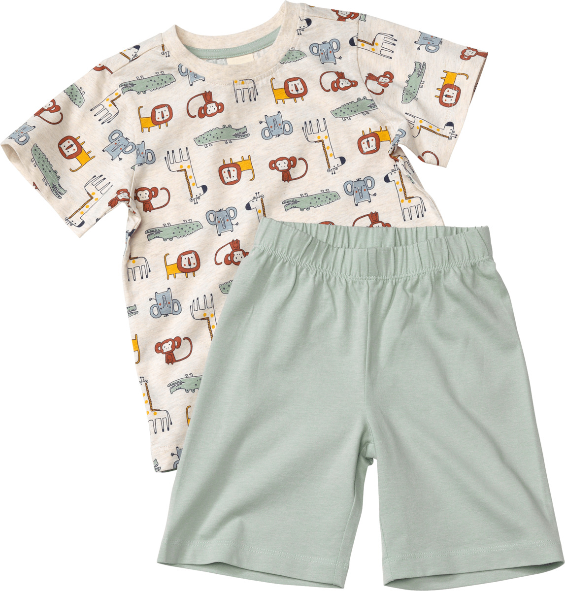 Bild 1 von ALANA Kinder Schlafanzug, Gr. 92, aus Bio-Baumwolle, beige, grün