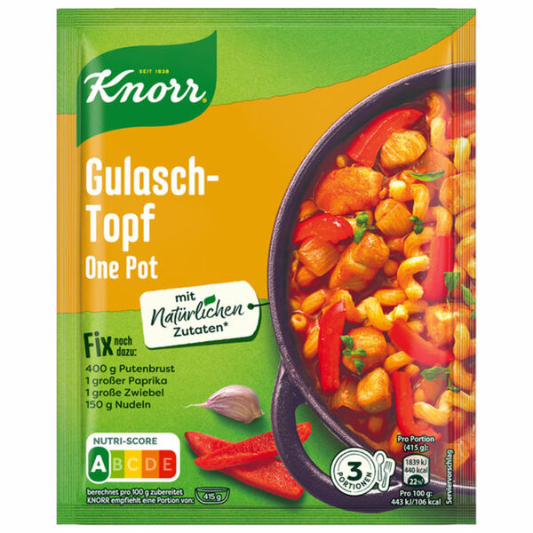 Bild 1 von Knorr 3 x Fix Gulasch-Topf One Pot