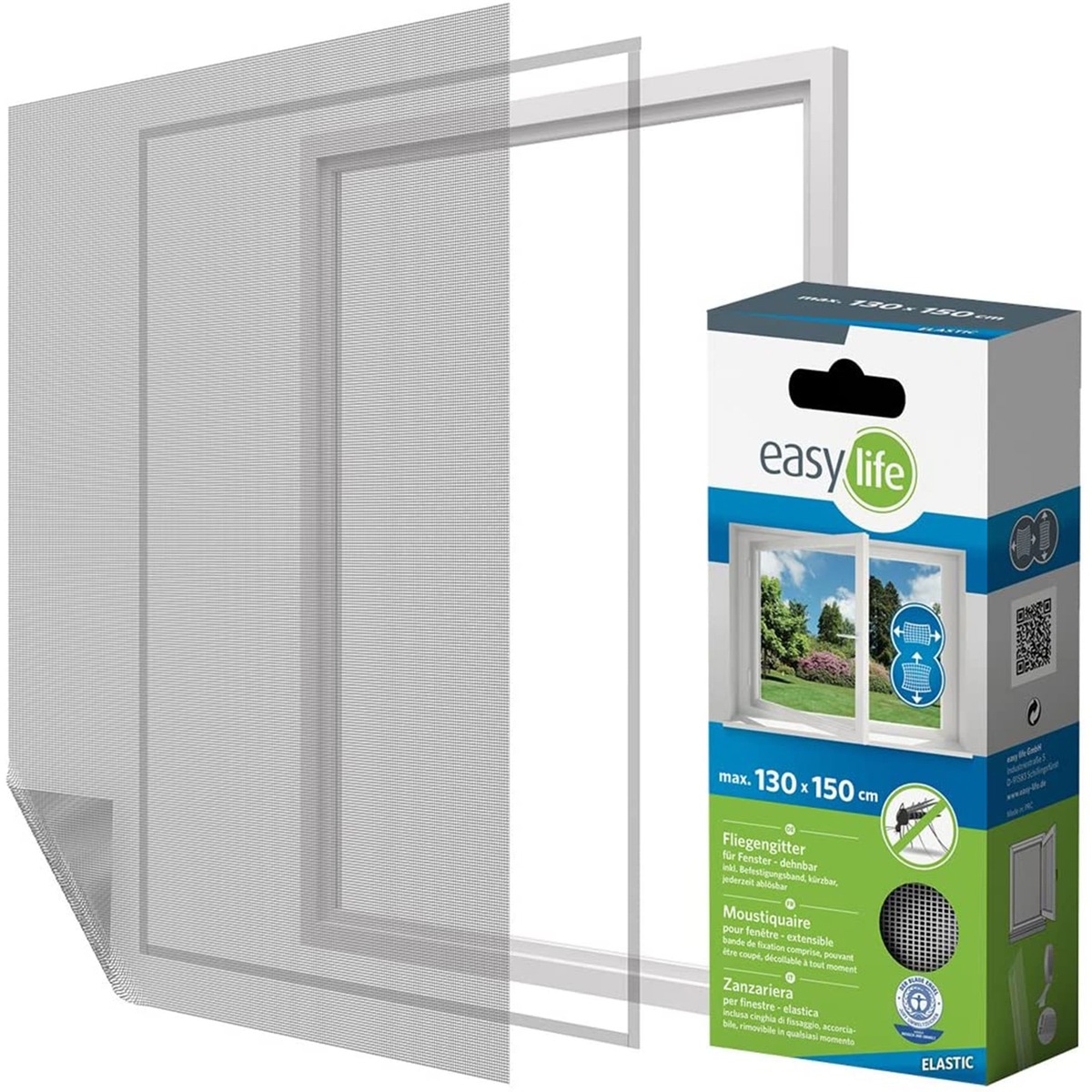 Bild 1 von Fliegengitter für Fenster Weiss 130 x 150 cm