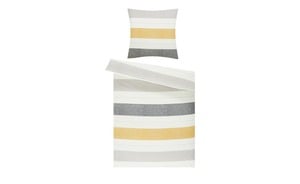 como Biber Bettwäsche  Bold Stripes creme Maße (cm): B: 135 Heimtextilien