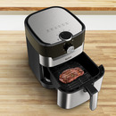 Bild 3 von TEFAL EY501D Easy Fry & Grill Classic+ Heißluftfritteuse/Grill 1550 Watt Edelstahl/Schwarz