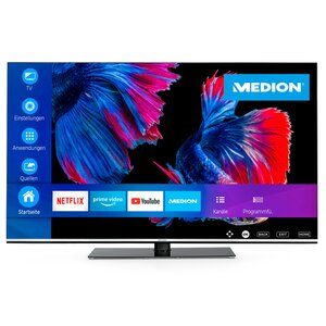 MEDION LIFE® X15564 (MD 32355) OLED Smart-TV, 138,8 cm (55'') Ultra HD Display, HDR, Dolby Vision®, Dolby Atmos®, Micro Dimming, MEMC, 100 Hz, PVR ready, Netflix, Amazon Prime Video, Bluetooth®,