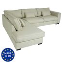 Bild 1 von Ecksofa MCW-J58, Couch Sofa mit Ottomane links, Made in EU, wasserabweisend 295cm ~ Stoff/Textil sand-braun
