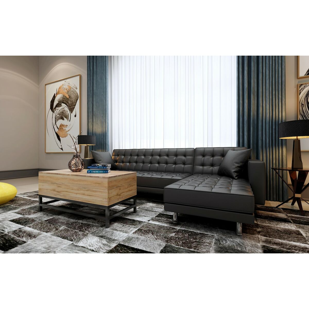 Bild 1 von HappyHome Couchtisch mit Klappfunktion HWT02-HOL