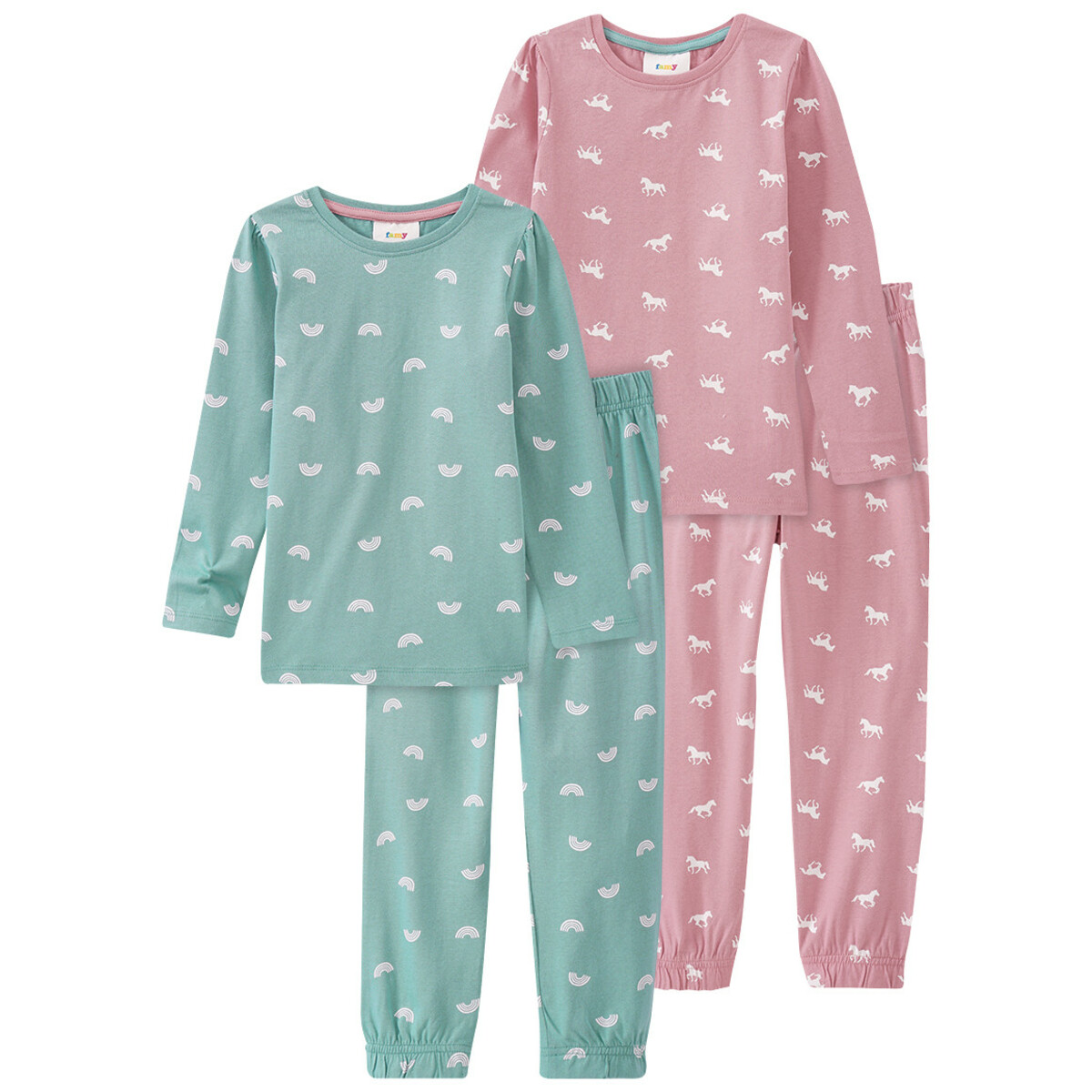 VERTBAUDET 3er-Pack Mädchen Schlafanzüge - Süße Einhorn-Pyjamas Aus 100% Baumwolle