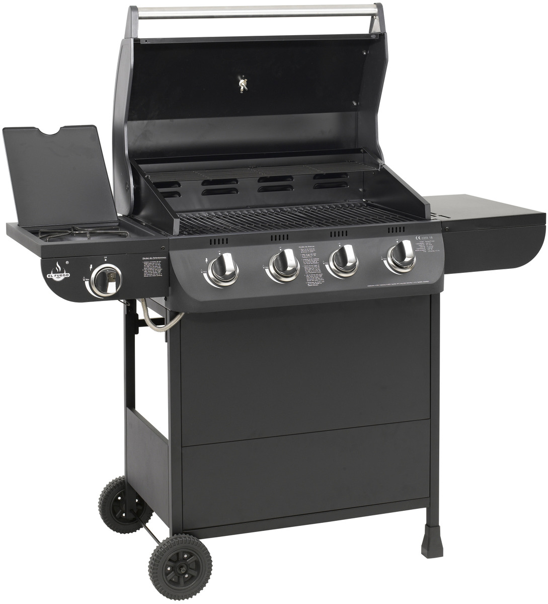 Bild 2 von EL FUEGO AY 563 Columbus 4 + 1 Gasgrill, Schwarz (15220 Watt)