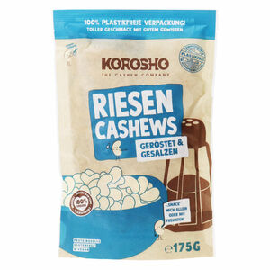 Korosho Riesen Cashews, geröstet und gesalzen