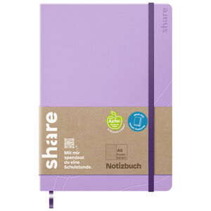 Share Notizbuch A5, Lavendel & Lila