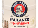 Bild 1 von Paulaner Hefe-Weißbier Naturtrüb 5 Liter Bierfass mit Zapfhahn, Pfandfrei 5,5 % Vol